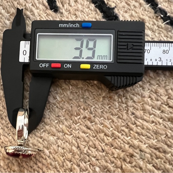 ❤️ Red Dahlia Kingman Turquoise 925 Heart Ring Navajo Southwestern Adj 6.8G - Picture 9 of 15